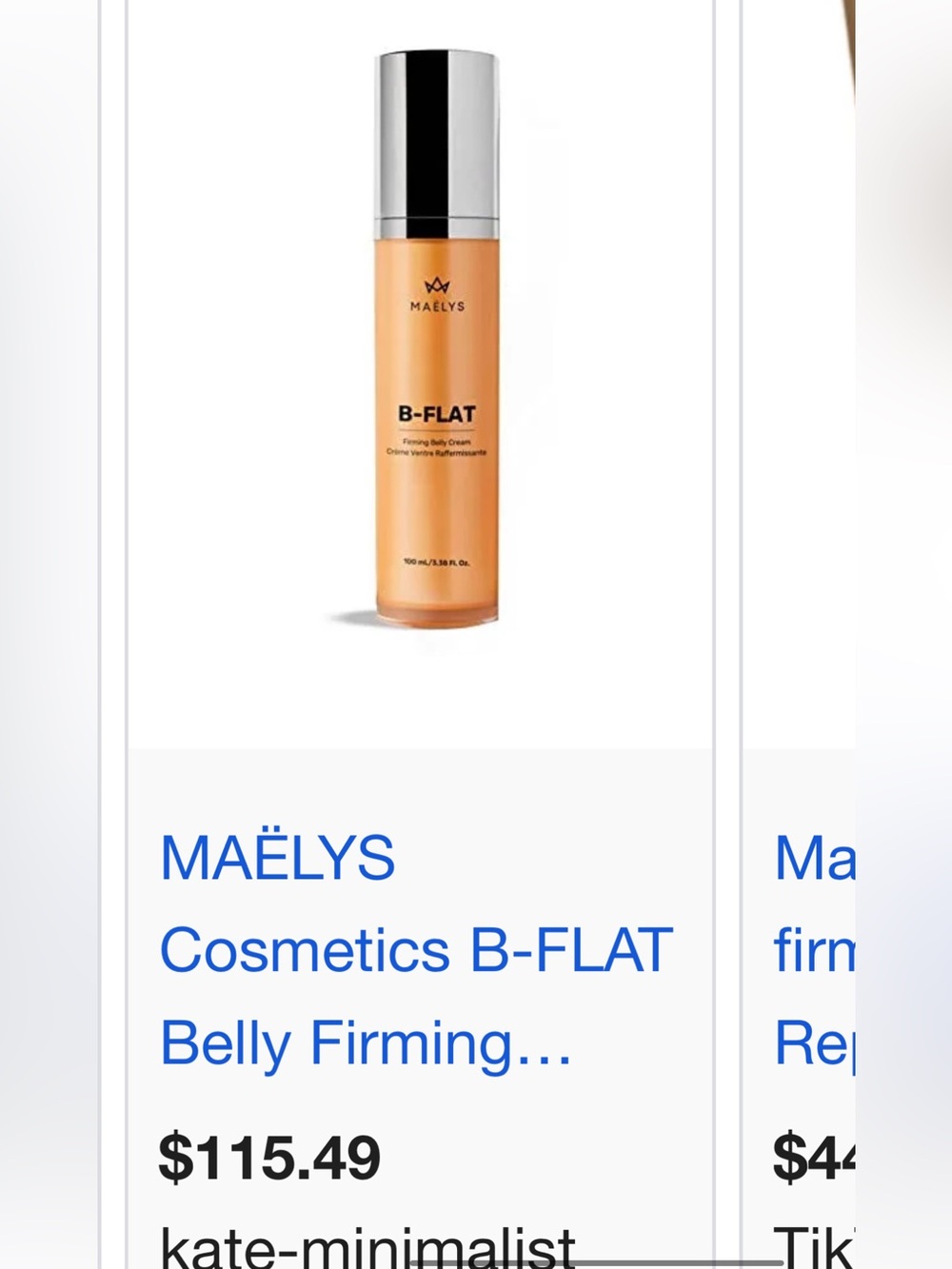 B-FLAT Belly Firming Cream — Peach/Tan